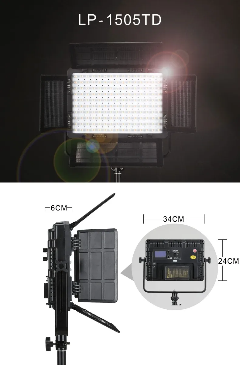 Falcon Eyes 2 XLot 75 Вт светодиодный Панель фотографии видео Панель затемнения светодиодный свет 150 шт. непрерывного освещения LP-1505TD CD50