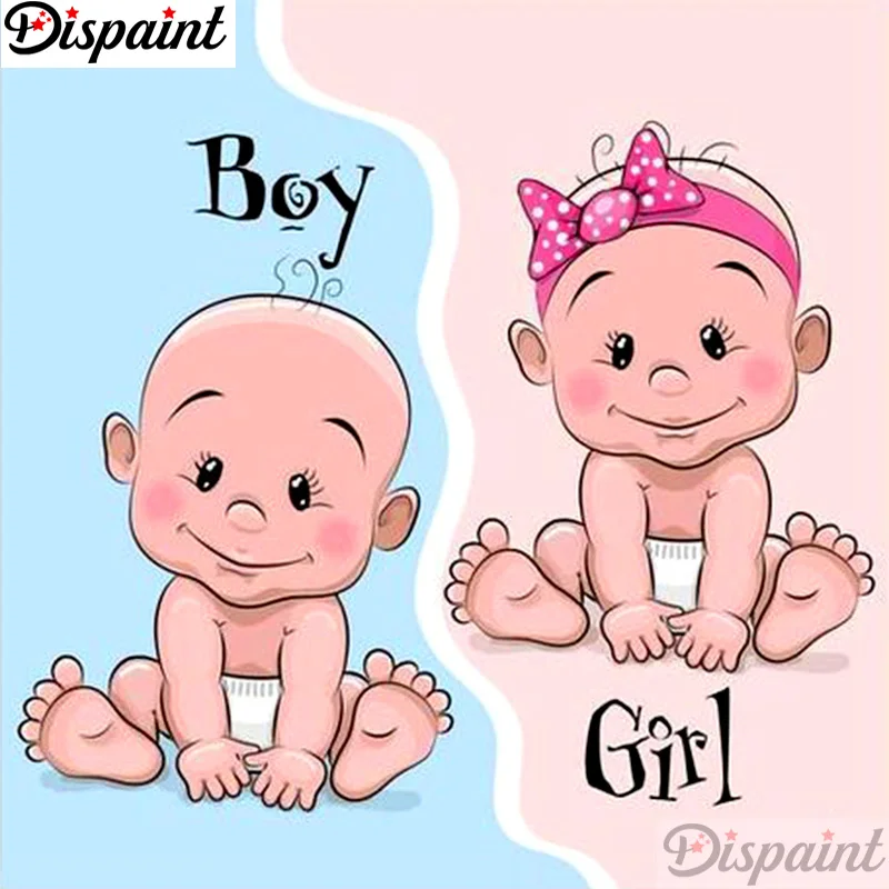 

Dispaint Full Square/Round Drill 5D DIY Diamond Painting "Baby and men" Embroidery Cross Stitch 3D Home Decor A12695