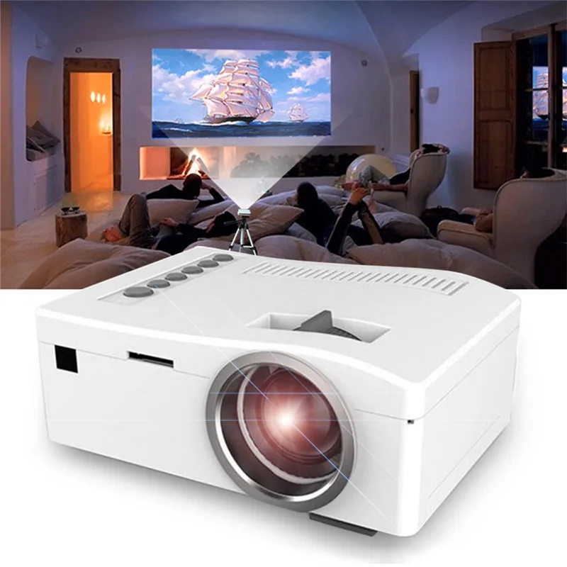 

Video Conference Camera Pico Projector 1080P HD LED Home Mulitmedia Theater Cinema USB AV TF HDMI Mini Projector