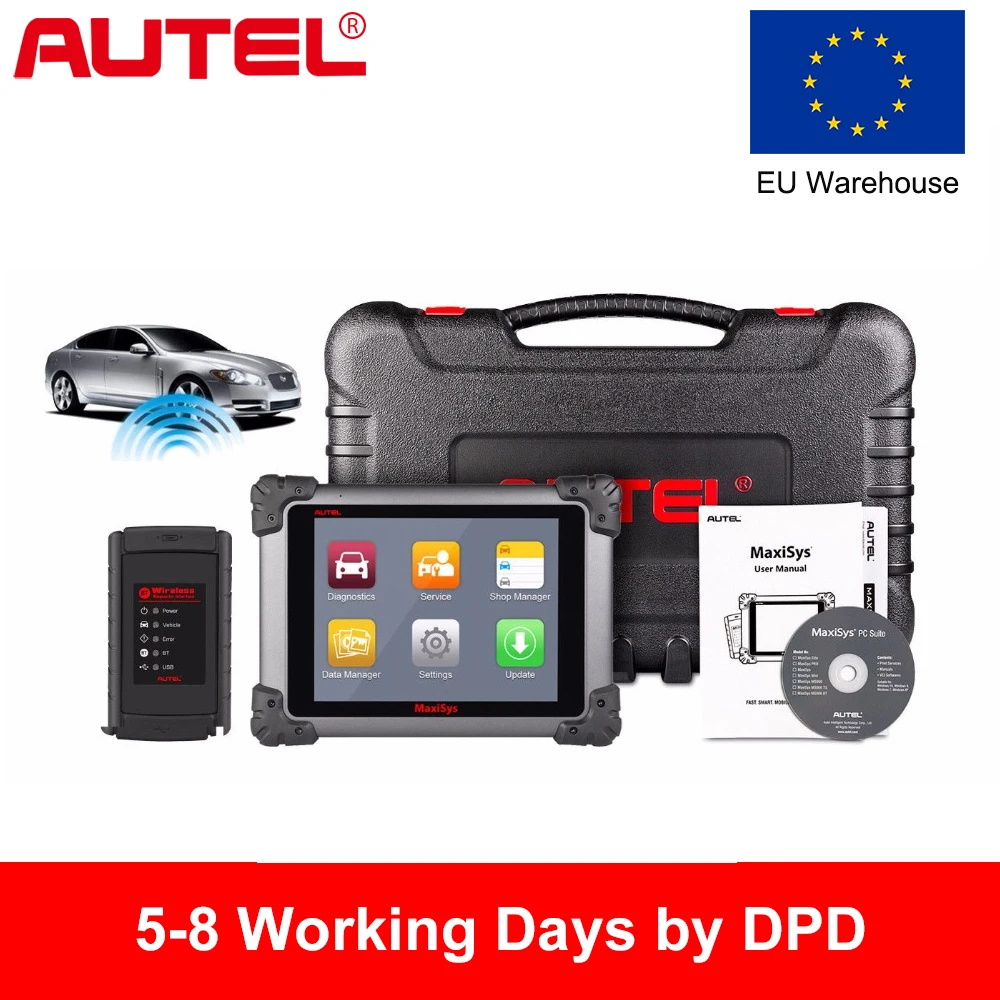 

EU Warehouse, Original Autel MaxiSys MS908 Most Advanced Car Diagnostic Tool Programming Tool Automotive Scanner OBD2 WIFI Tool