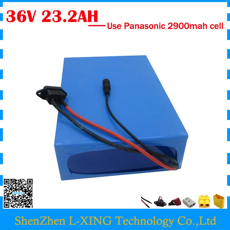 

Free customs fee 1500W 36V 23.2AH Lithium battery 36V 23AH e-scooter battery use NCR PF 2900mah cell 50A BMS