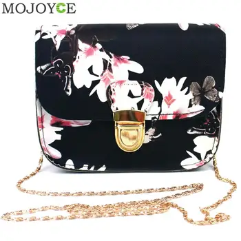 

Floral Print Women Leather Handbags Fashion Messenger Bags Small Shell Package Women Shoulder Bag Women Pouch New Brands