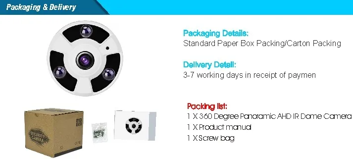 360 Degree Panoramic AHD IR Dome Camera