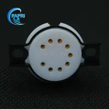 Free Shipping 10pcs 9pin CMC teflon tube socket Golden plated copper feet for 12AT7/ECC81 12AU7/ECC82 12AX7/ECC83 12AY7 12AZ7