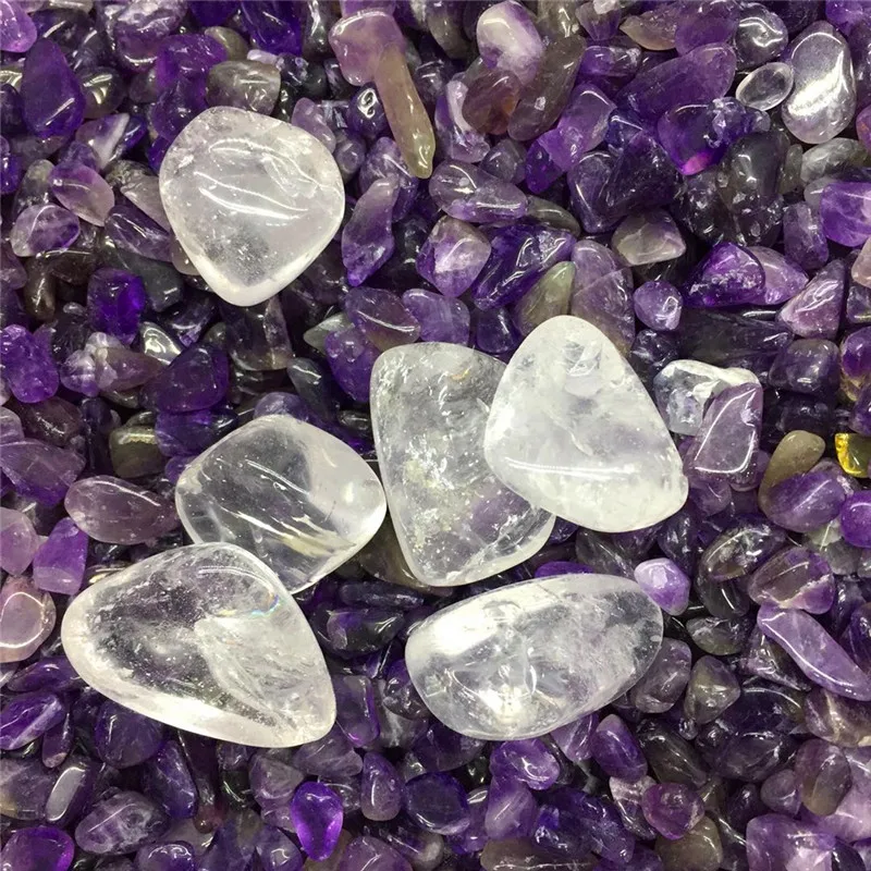 

6pcs drop shipping nice natural clear quartz crystal gemstone reiki healing polished tumble crystal gemstone jewelry making