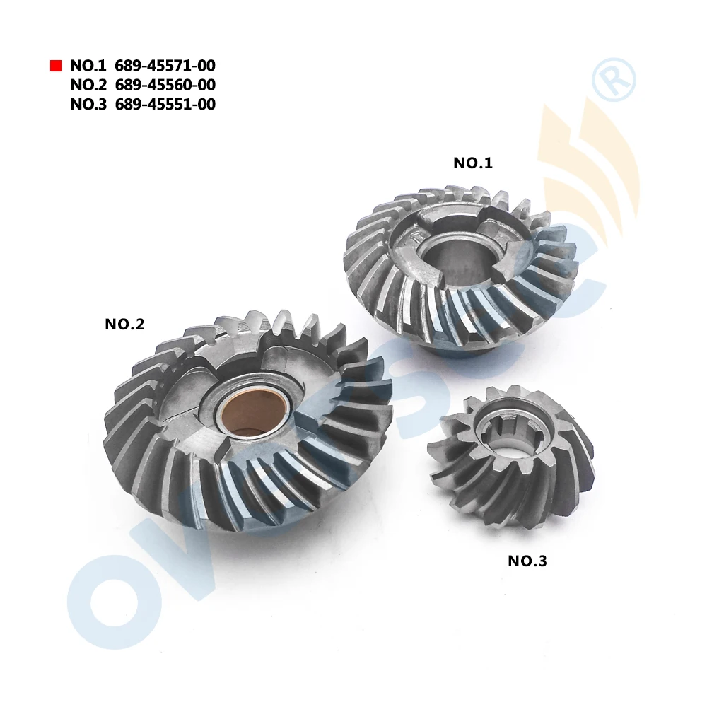 Комплект подвесных шестерней 689-45571 689-45560 689-45551 для лодочного мотора Yamaha 25HP 30HP