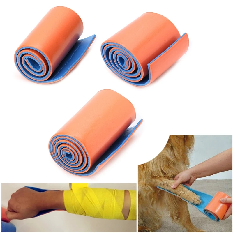 

OOTDTY Survival First Aid Aluminum Fixed Splint Pet Wrist Fracture Medical Bandage Roll For Outdoor Sports