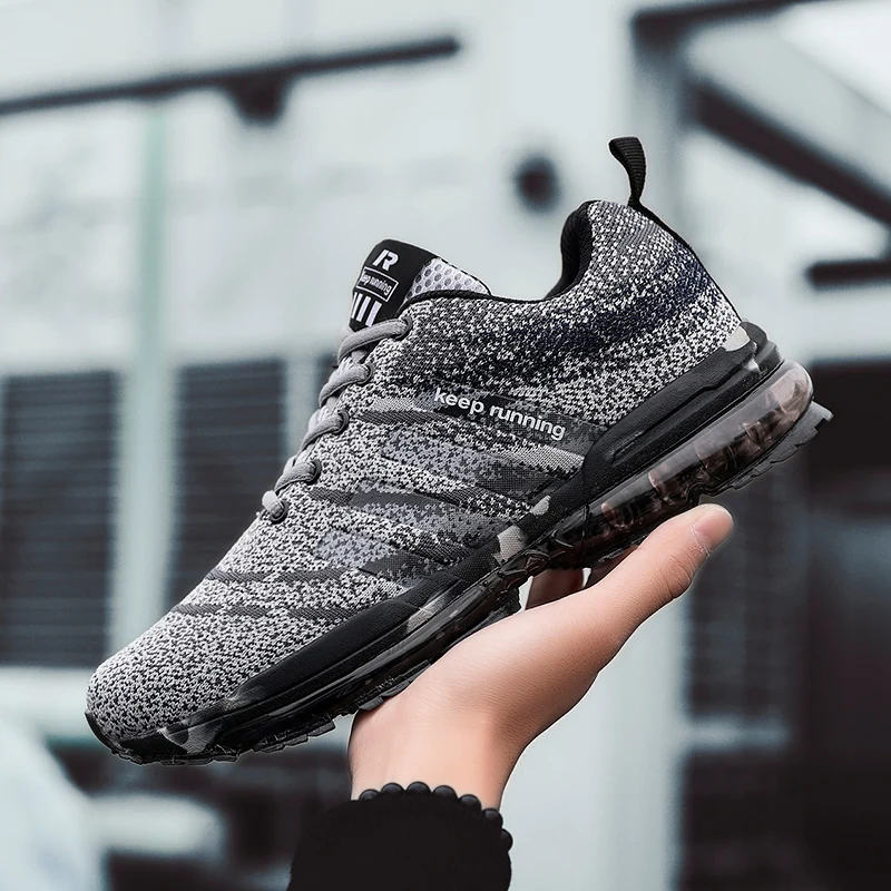 

Men Air Cushion Casual Shoes Breathable Summer Mesh Brand lace-up male Sneakers Lightweight adults Fashion Trend shipping C4