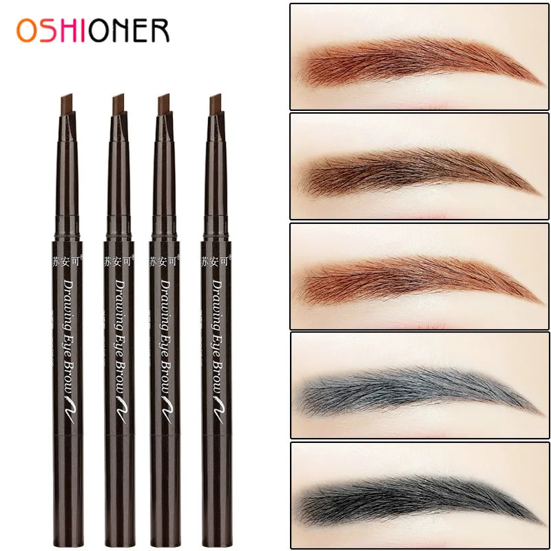 OSHIONER 1PC Long Lasting Paint Eyebrow Pencil with Brow Brush