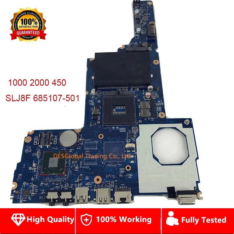 

6050A2493101-MB-A02 685107-501 685107-001 685107-601 Mainboard SLJ8F For HP 2000 1000 450 laptop motherboard 100% Test