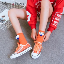 Harajuku/крутые носки художественные женские модные хлопковые носки корейские 3D хипстерские милые Мультяшные осенне-зимние забавные носки для женщин, новинка года