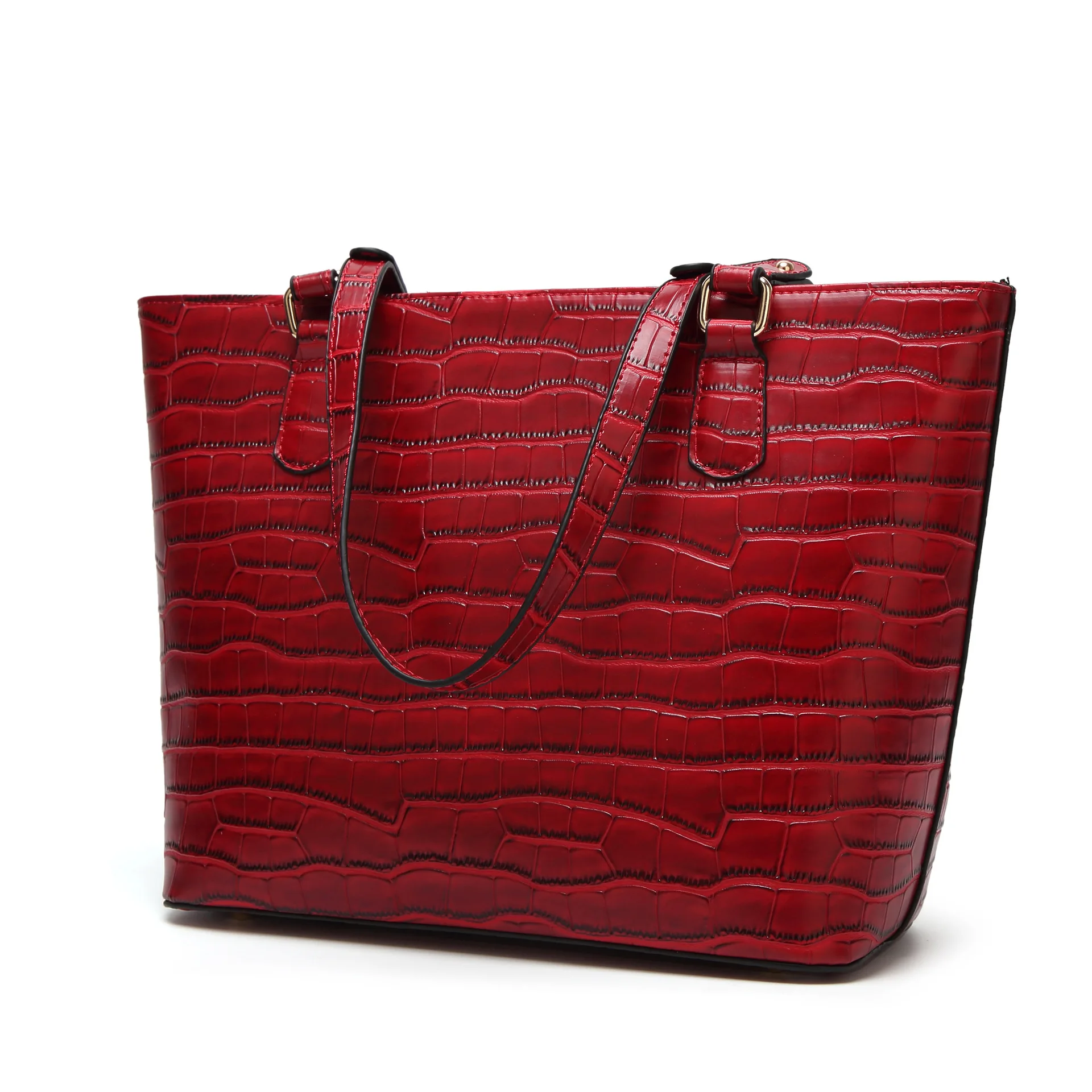 

New women's bag crocodile pattern single shoulder tote bag Joker portable women's bag