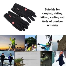 Уличные зимние теплые мягкие перчатки, перчатки для сенсорного экрана, зимние спортивные флисовые перчатки для бега, пешего туризма, катания на лыжах, велосипедные перчатки