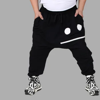 

2016 Autumn European style Casual Black Trousers Big Size personality Smile Dance Plus Size mens harem Hip hop pants XXXL - 8XL