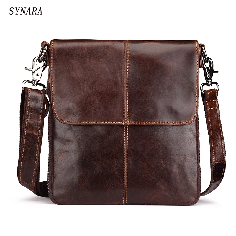 Handbags Cowhide Genuine Leather Men Bags Fashion Men Shoulder