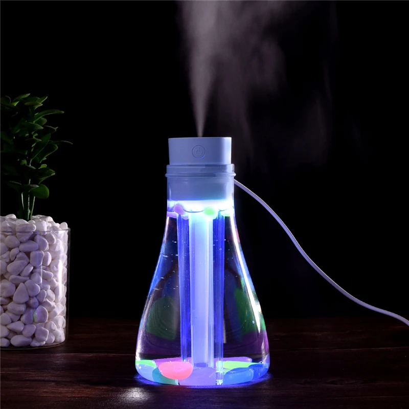 

500ML LED Lamp Air Humidifier For Home Essential Oil Aroma Diffuser Atomizer Air Freshener Mist Maker With Colorful Night Light