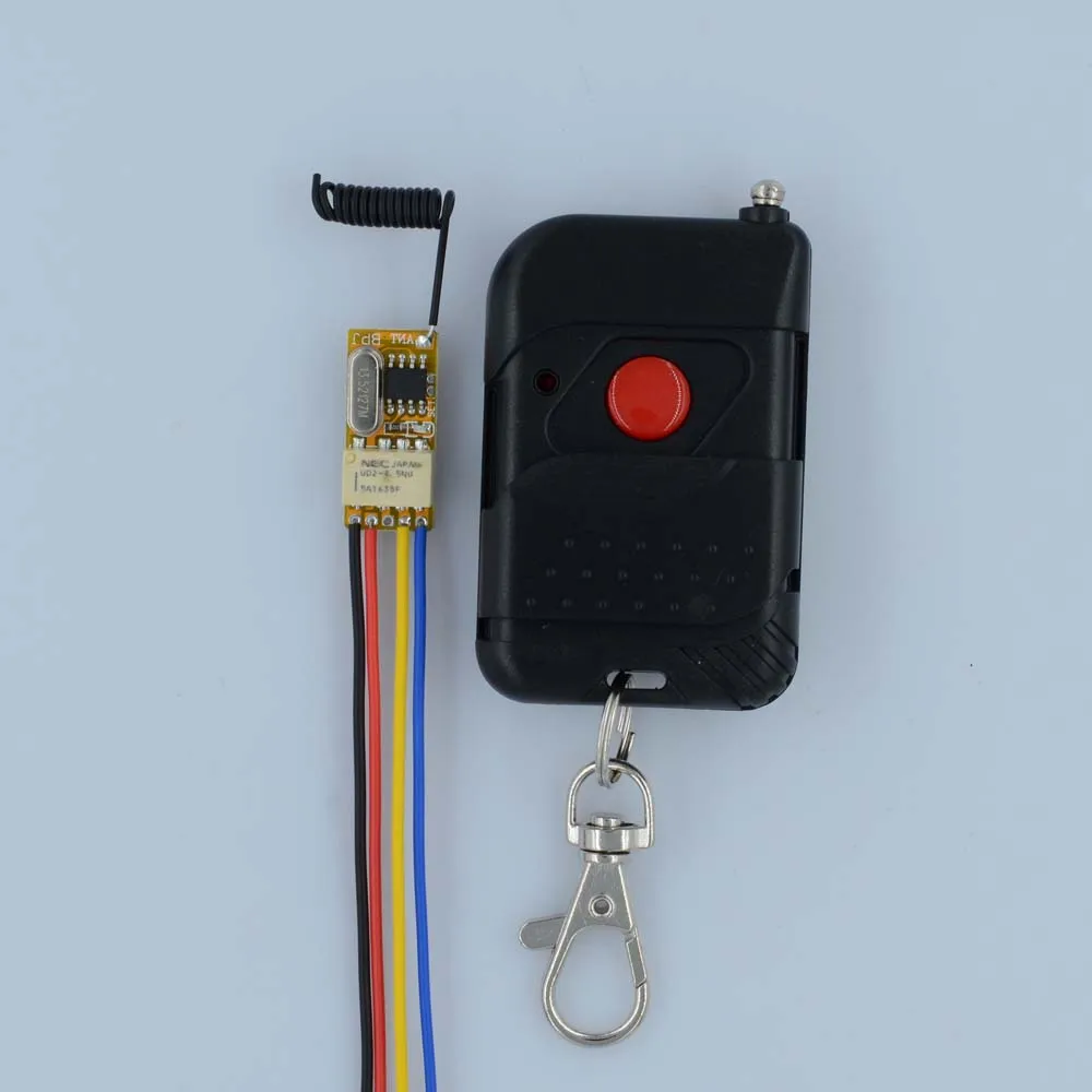 

Smart Car Remote Control Switch 3.7V 4.5V 5V 6V 7.4V 9V 12V Relay Contact Wireless Switch ASK Portable LED Black Remote Lights