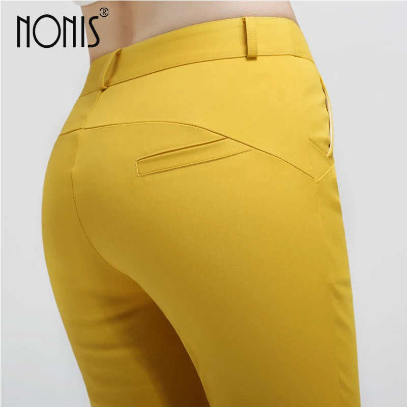 

Hip Push Up Capri Pants Women Office Work Wear Suit Trousers Female Pencil Pants Black Blue Slim Female OL Pants 2018 Femme Pant