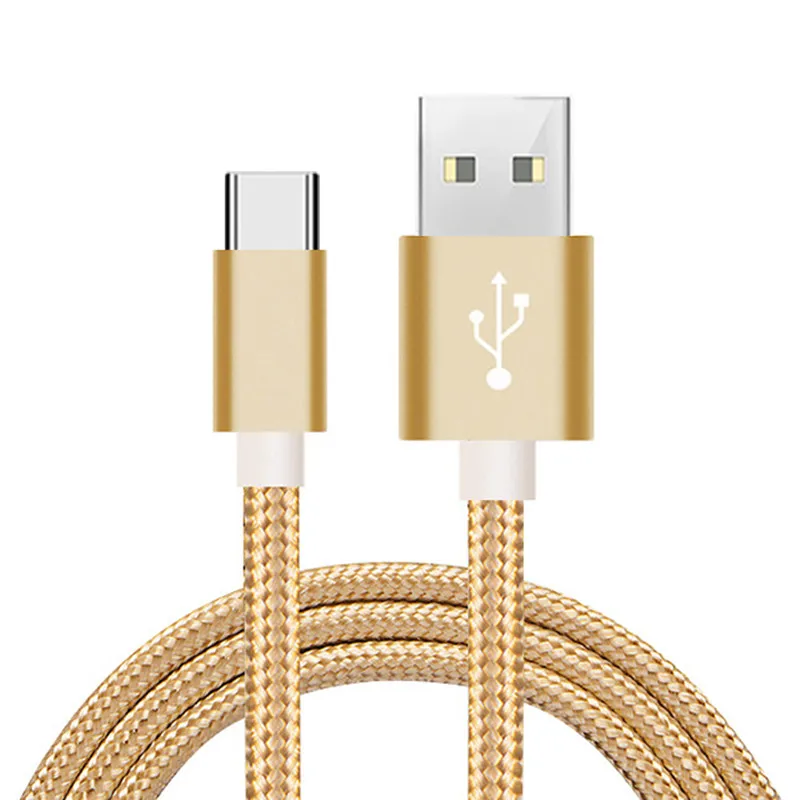 Кабель с разъемом usb type-c кабель для зарядки и передачи данных с 0,2 м, 1 м, 2 м, usb-c Зарядное устройство для samsung S10 плюс S10E NOTE 8 9 huawei mate 20 lite pro nova 4 3 2 - Цвет: golden