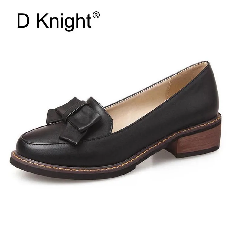 

New Fashion Bow Shallow Mouth Slip-on Women Loafers Ladies Casual Flat Oxford Shoes Size 34-43 Women Flats Girls Shcool Shoes