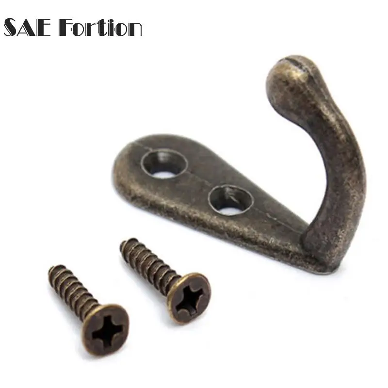 

SAE Fortion 8pcs/set Wall Door Metal Antique Hooks Hanger For Key Clothes Coat Hat Bags Towel Zinc Alloy Bathroom Accessoreis
