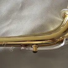 Excellence Alto Eb для саксофона на шею Золотой корпус+ ключи с серебристым напылением 25,0 мм