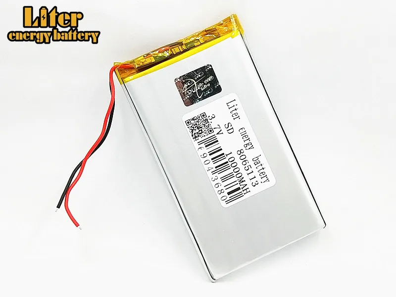 3 7 V полимерная литиевая батарея 10000mah 8065113 мобильная зарядка питания сокровище DIY