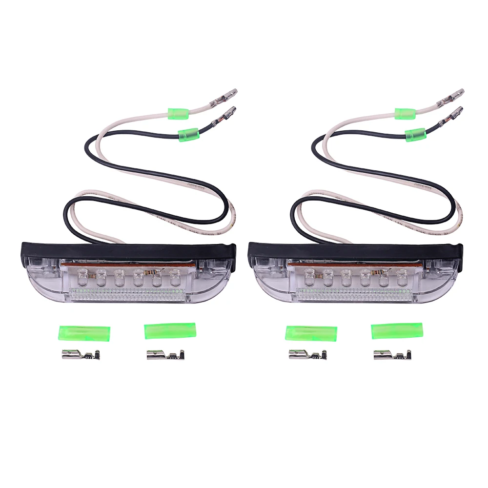 

2 PCS x 4" Boat Navigation 6 LEDs Lighting Waterproof Marine Utility Strip Bar Transparent Lens