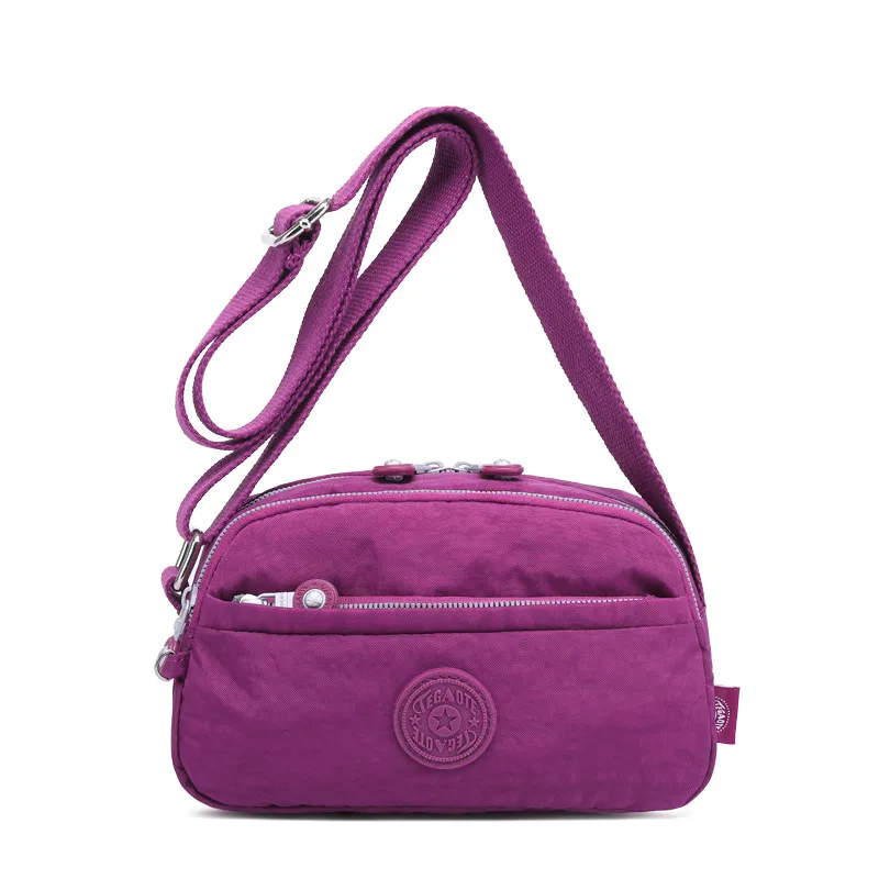 TEGAOTE брендовая маленькая сумка на плечо для женщин, дизайнерские мини-сумки-мессенджеры, Дамский чехол для телефона, Нейлоновая Сумочка, кошелек, женская сумка через плечо - Цвет: Purple Red
