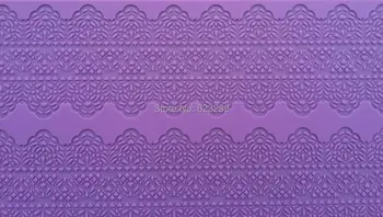 

Wholesale 10 Pcs/lot 399*199 mm CT-405 Silicone Cake Fondant Decorating Tools, Silicone Laces Molds, Silicone Cake Baking Mats