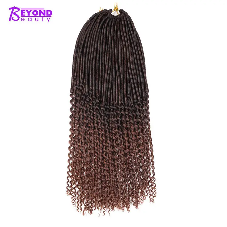 Beyond beauty вязание крючком Faux locs плетение волос низкотемпературное Волокно синтетический Омбре 20 дюймов 100 г косички для наращивания волос - Цвет: T1B/30