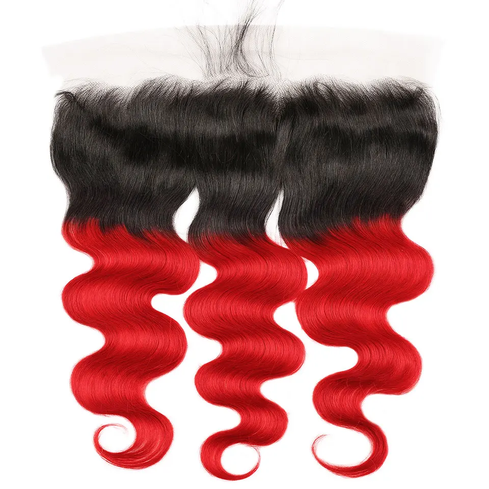 red body wave hair bundles with closure (1)