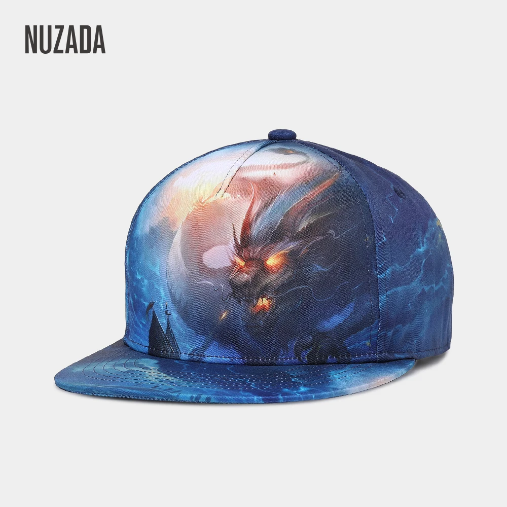 NUZADA Snapback дизайн 3D печать бейсбольная кепка для мужчин и женщин пара весна лето высококачественные кепки шляпа