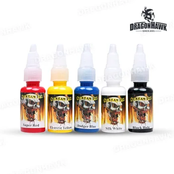 

Scream TATTOO INK 5-PACK Primary Color Set 0.5oz Bottles Color pigment