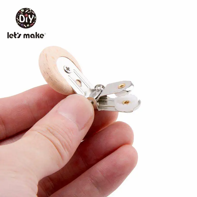 Let's Make 5 шт. пустышка с зажимом деревянная аксессуары для кормления Diy цепи