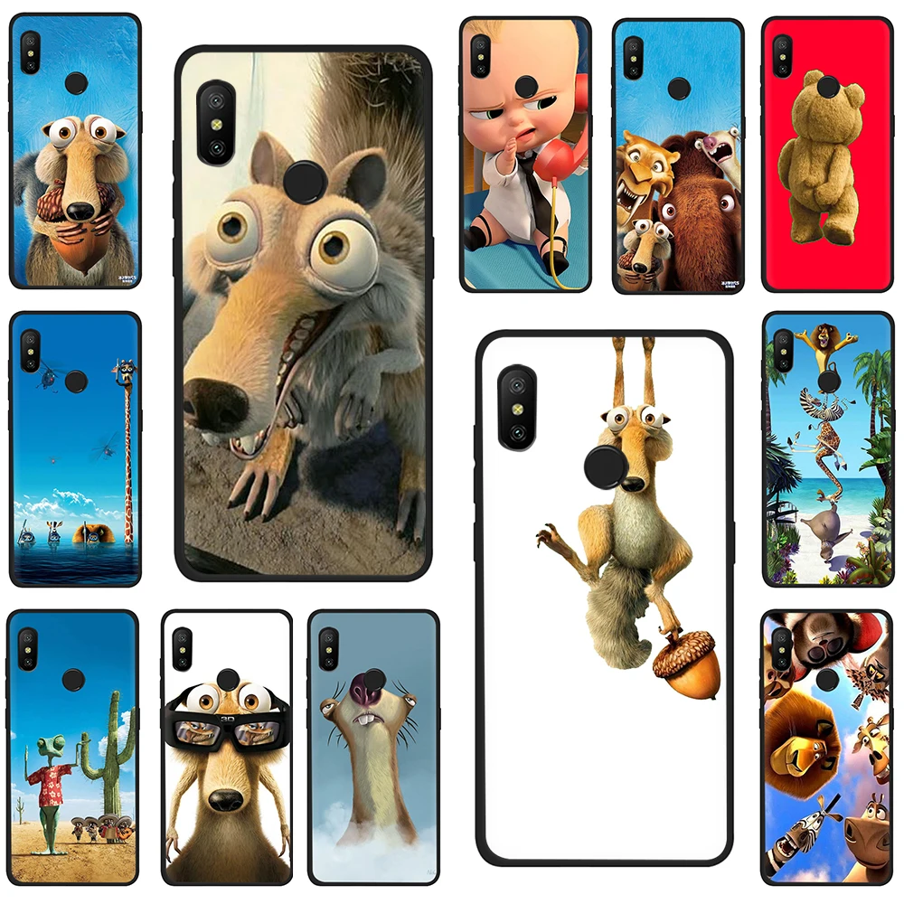 

Cartoon Ice Age Pattern Soft Phone Cover Case For Xiaomi Mi 6 8 A1 A2 5X 6X F1 9 9SE Max 3