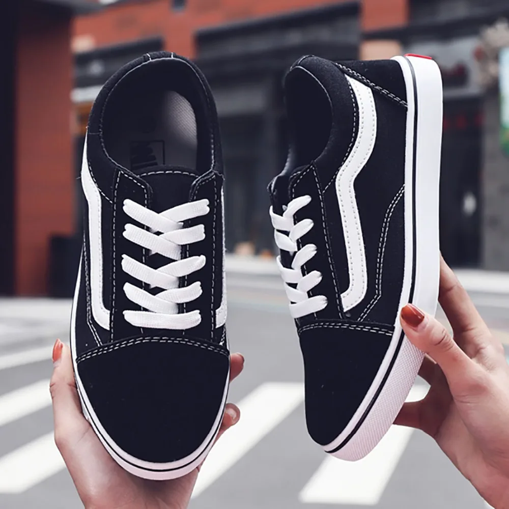 

canvas shoes men women Vulcanize Shoes Flat Ladies Casual Low-cut Lace-up Fashion Sneakers Unisex Retro Best Sellers 2018