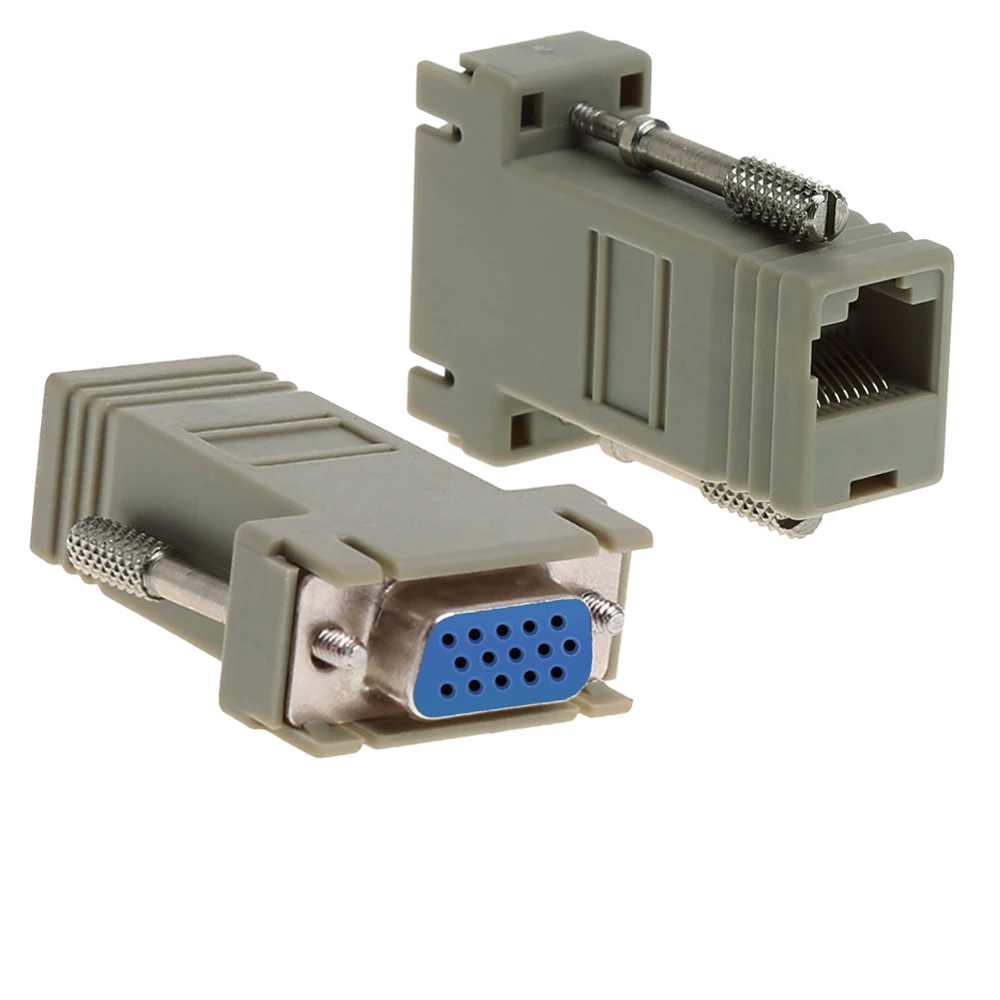 Rj45 To Vga Extender Adapter Vga Female To Lan Cat5 Cat6 Network