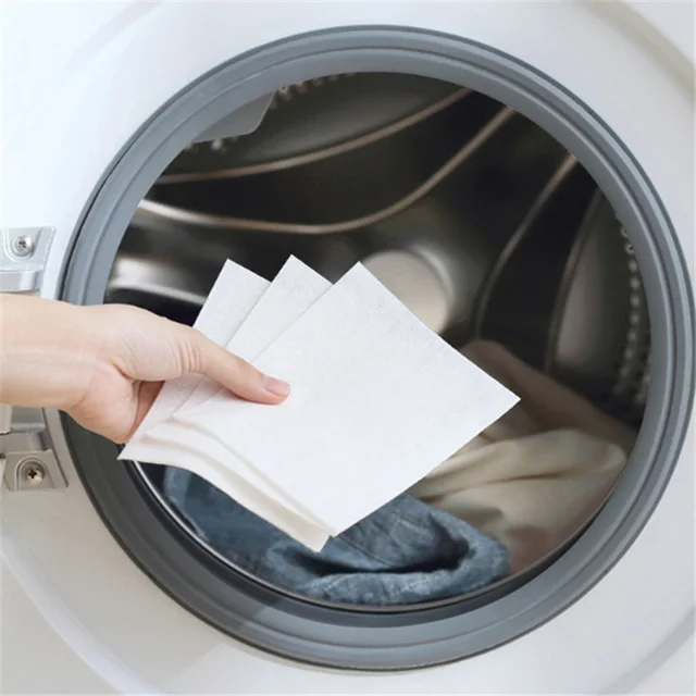 24 Pcs Color Absorption Sheet Washing Machine Laundry Cloth Anti Dyed