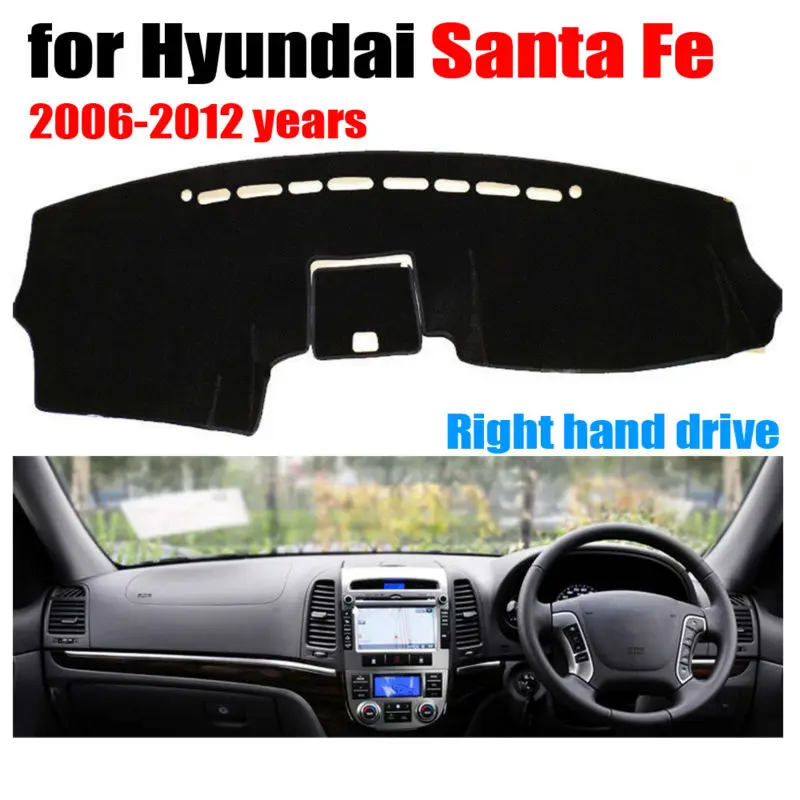 Car dashboard cover mat for Hyundai Santa Fe 2006 2012 years Right hand
