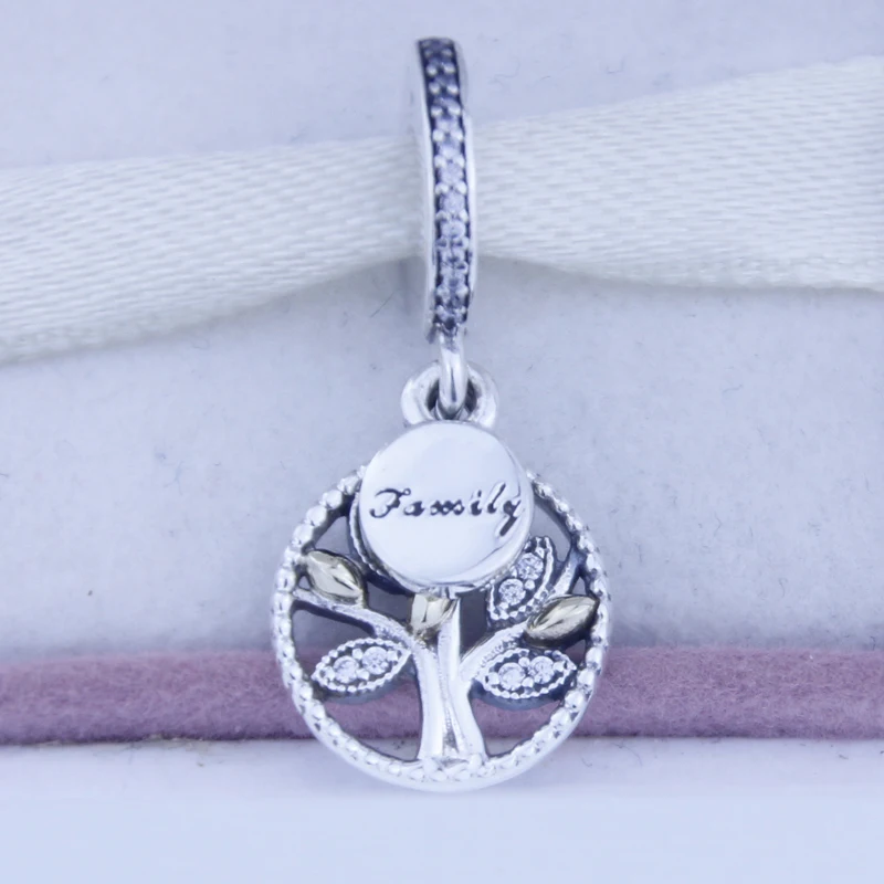 

Fit Pandora Bracelet Original 925 Sterling Silver Beads Family Tree Silver Charm DIY Jewelry gift mother 's Day wholesale K3303