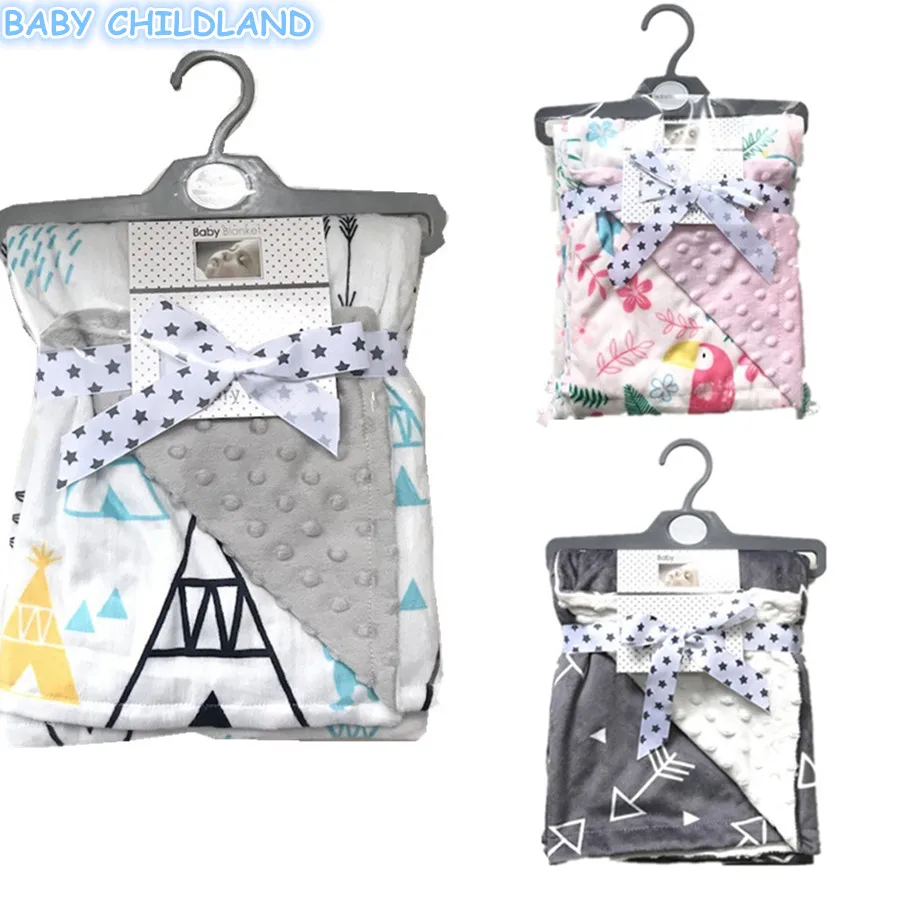 

Baby Blanket Newborn Fleece Soft Toddler Infant Minky Baby Swaddle Wrap Baby Bedding Blankets Cartoon Receiving Stroller 120cm