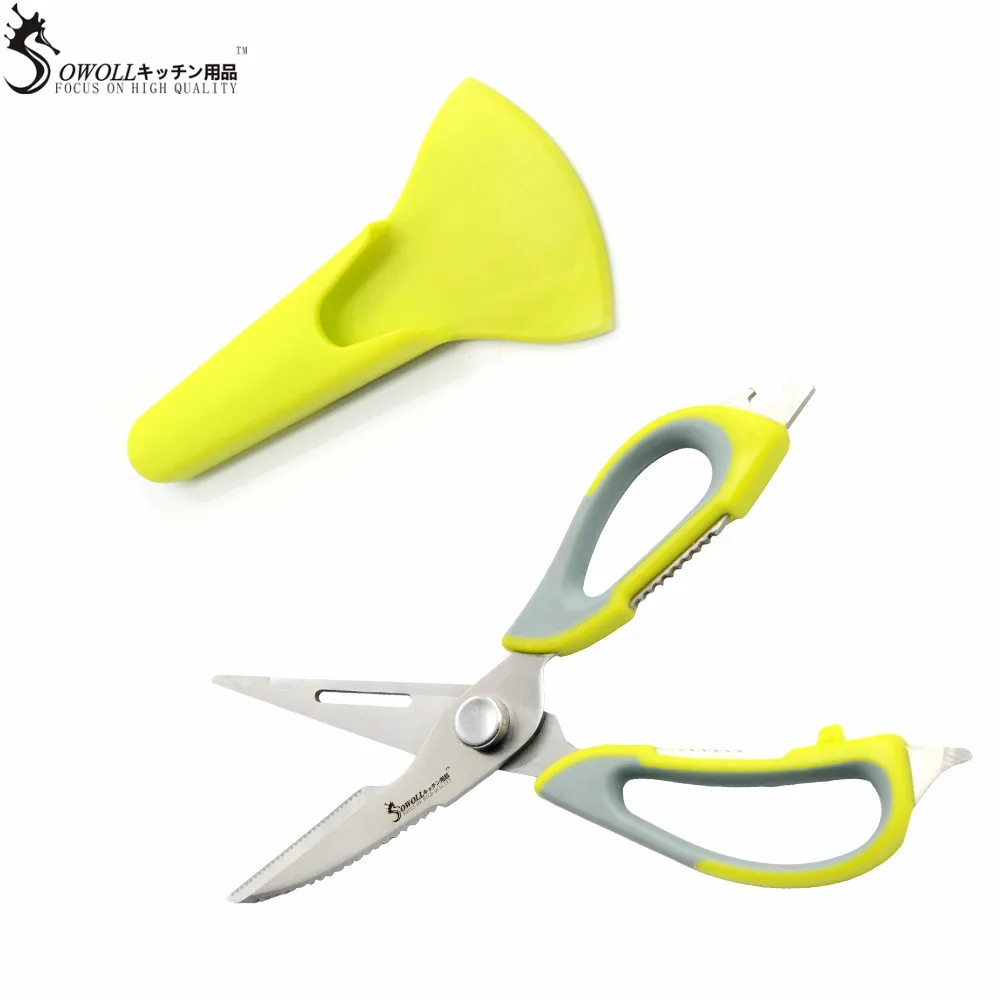Sowoll Multifunctional Disassembled Stainless Steel Kitchen Scissors