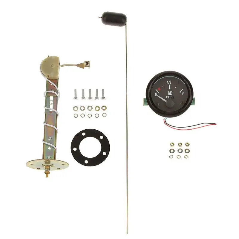 

2" 52mm Motor Car Fuel Level Gauge Car Meter with Fuel Float Sensor White LED Light Rim Automotive Gauges 12V Car Accessories