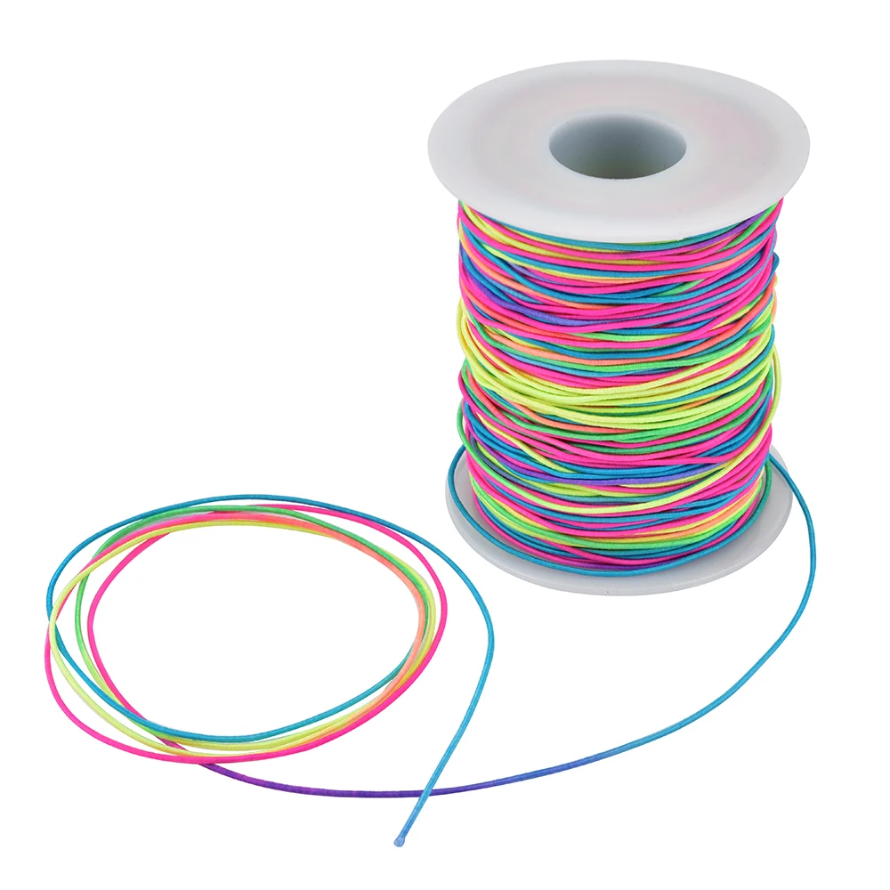 Elastic Beading Cord Thread, Stretch Fabric Crafting String, 1mm, 100m
