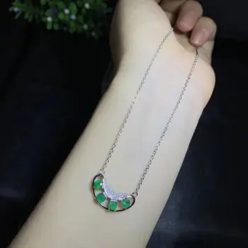 

Qi Xuan_Fashion Jewelry_Colombian Green Stone Fashion Necklaces_S925 Solid Silver Pendant Necklaces_Factory Directly Sales