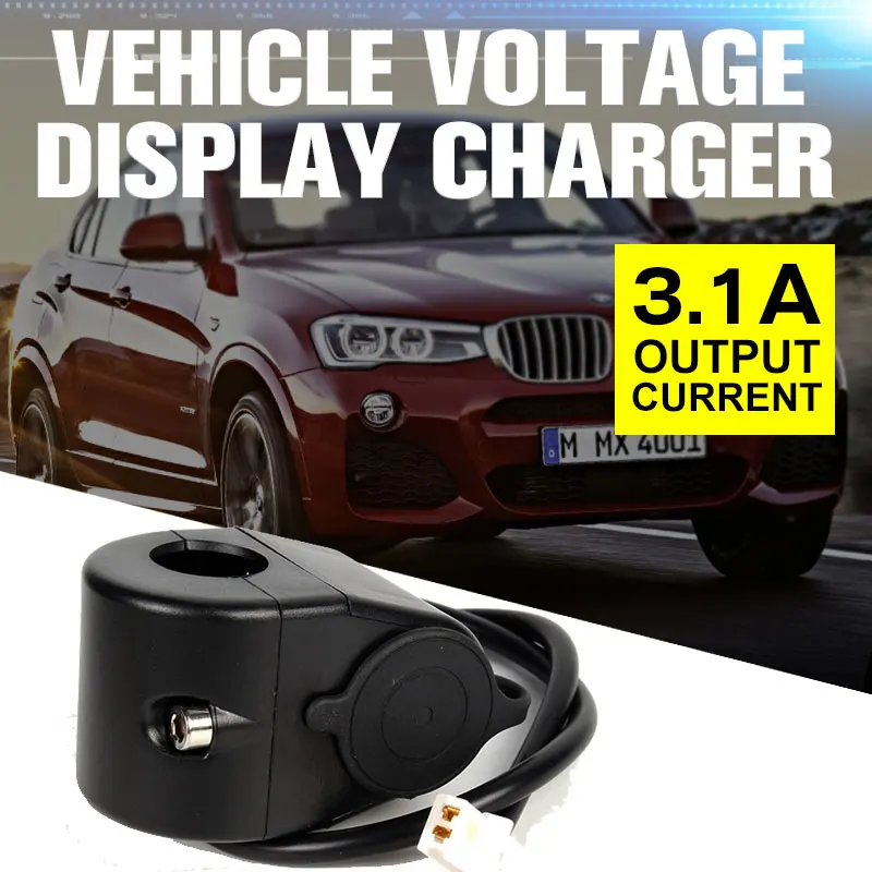 2018 автомобильное зарядное устройство для мотоцикла двойной USB адаптер + 12 В/24 В