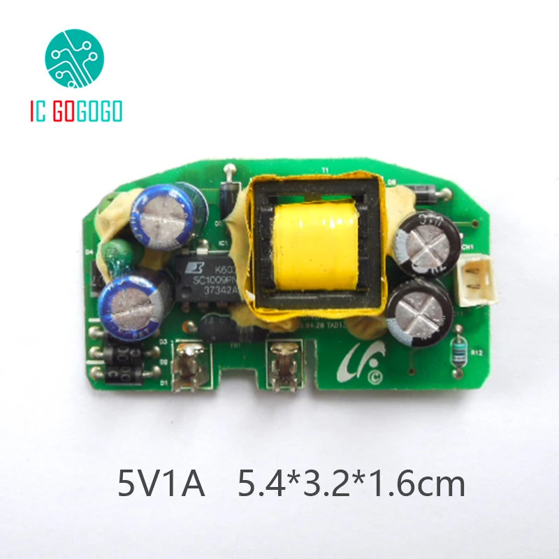 

1000MA AC-DC 5V 1A Switching Power Supply Module Switch Bare Board 100-240V 50/60HZ 5.4*3.2*1.6cm SMPS