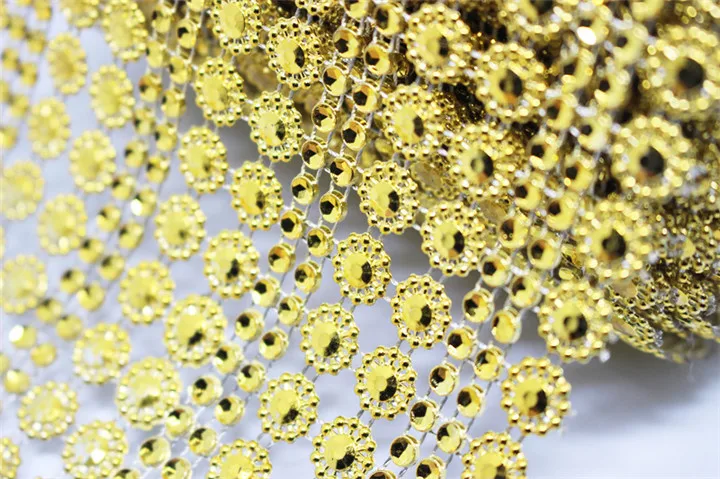 5  1Yard Colorful Rhinestones Hollow Drill Handmade Diy Rhinestones Sewing Accessaries Nail Art Sunflowers Heart Flower Rhinestones
