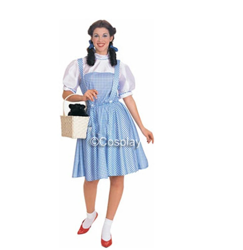 

New Arrival Custom Made Knee Length Dorothy Cosplay Dress Costume The Wonderful Wizard of Oz
